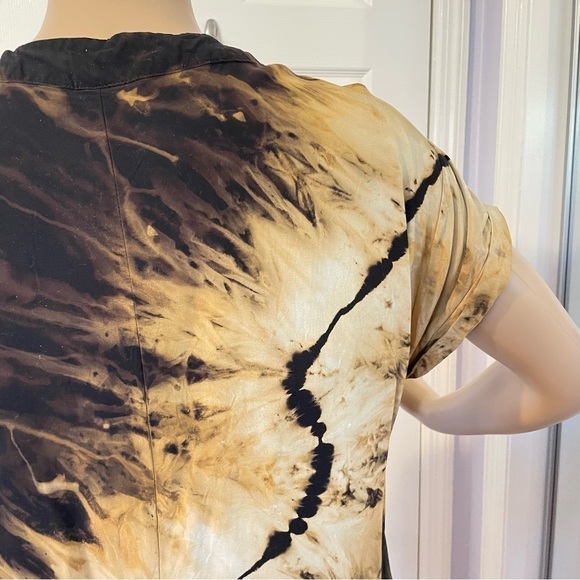 Reverse tie dye dress short sleeve lightning galaxy M black Milky Way - Picture 3 of 13